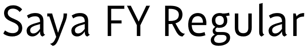 Saya FY Regular Font