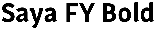 Saya FY Bold Font