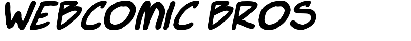 Webcomic Bros Font