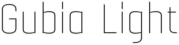 Gubia Light Font