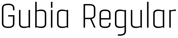 Gubia Regular Font