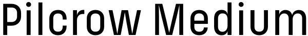 Pilcrow Medium Font