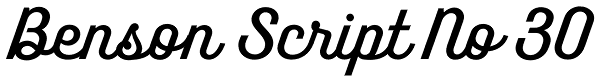 Benson Script No 30 Font