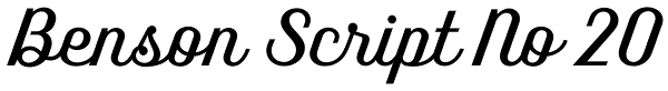 Benson Script No 20 Font