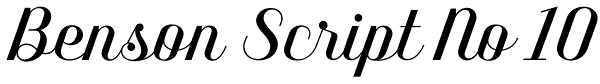 Benson Script No 10 Font