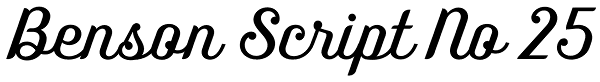 Benson Script No 25 Font