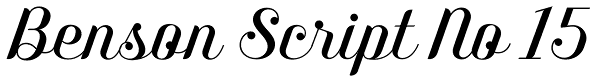 Benson Script No 15 Font