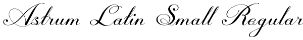 Astrum Latin Small Regular Font