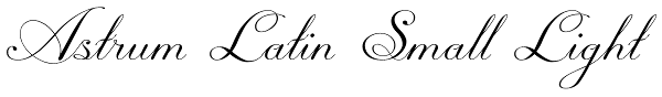 Astrum Latin Small Light Font