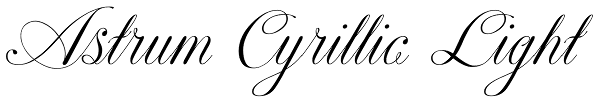 Astrum Cyrillic Light Font