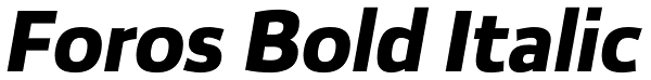 Foros Bold Italic Font