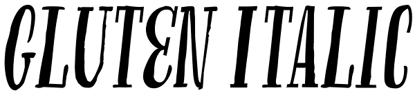 Gluten Italic Font