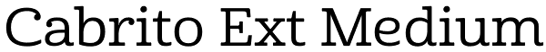 Cabrito Ext Medium Font