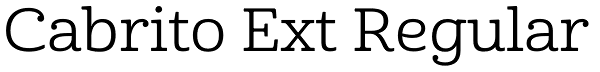 Cabrito Ext Regular Font