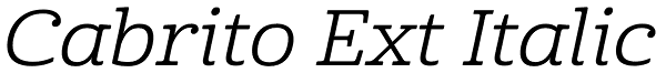 Cabrito Ext Italic Font