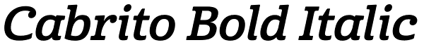 Cabrito Bold Italic Font