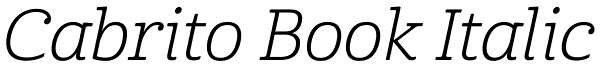 Cabrito Book Italic Font