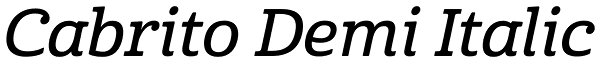 Cabrito Demi Italic Font