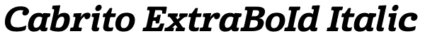 Cabrito ExtraBoId Italic Font