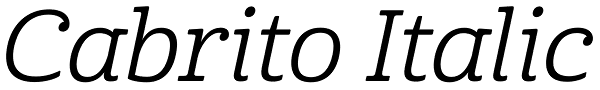 Cabrito Italic Font