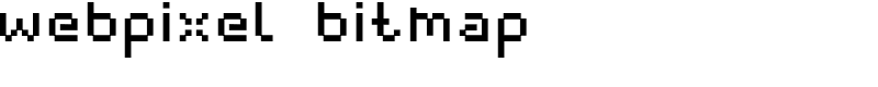 webpixel bitmap Font