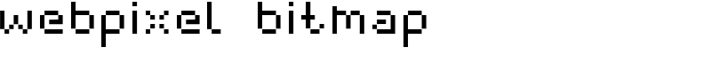 webpixel bitmap Font