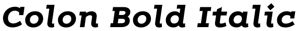 Colon Bold Italic Font