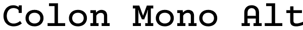 Colon Mono Alt Font