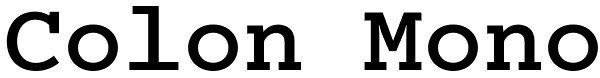 Colon Mono Font