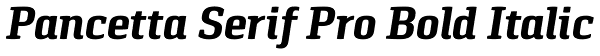 Pancetta Serif Pro Bold Italic Font