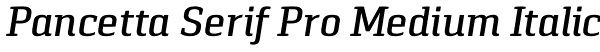 Pancetta Serif Pro Medium Italic Font
