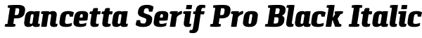 Pancetta Serif Pro Black Italic Font