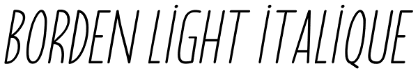 Borden light italique Font