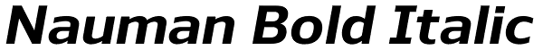 Nauman Bold Italic Font