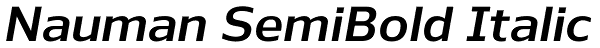 Nauman SemiBold Italic Font