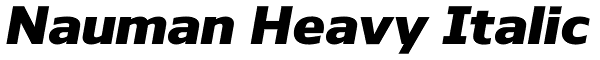 Nauman Heavy Italic Font