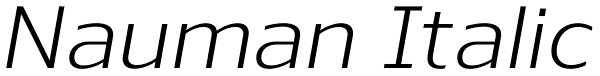 Nauman Italic Font