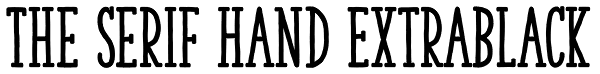 The Serif Hand ExtraBlack Font