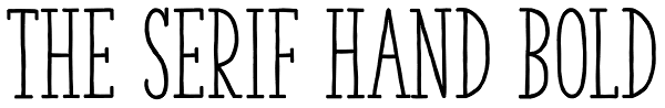 The Serif Hand Bold Font