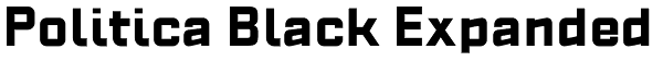 Politica Black Expanded Font