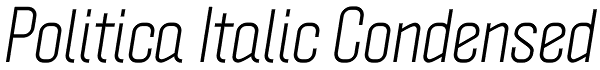 Politica Italic Condensed Font