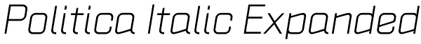 Politica Italic Expanded Font