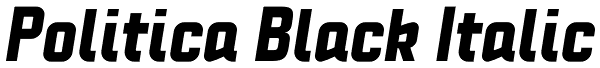 Politica Black Italic Font