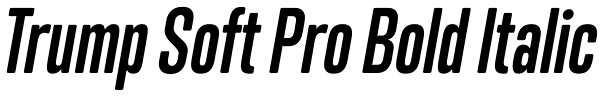 Trump Soft Pro Bold Italic Font