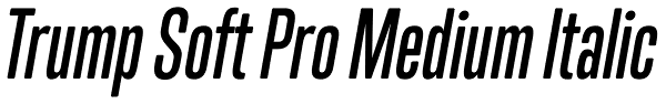 Trump Soft Pro Medium Italic Font