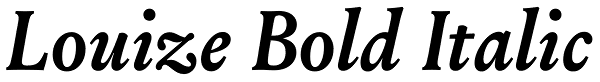 Louize Bold Italic Font