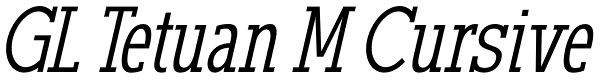 GL Tetuan M Cursive Font