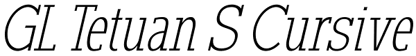 GL Tetuan S Cursive Font