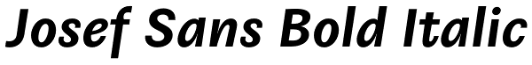 Josef Sans Bold Italic Font