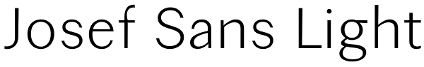 Josef Sans Light Font